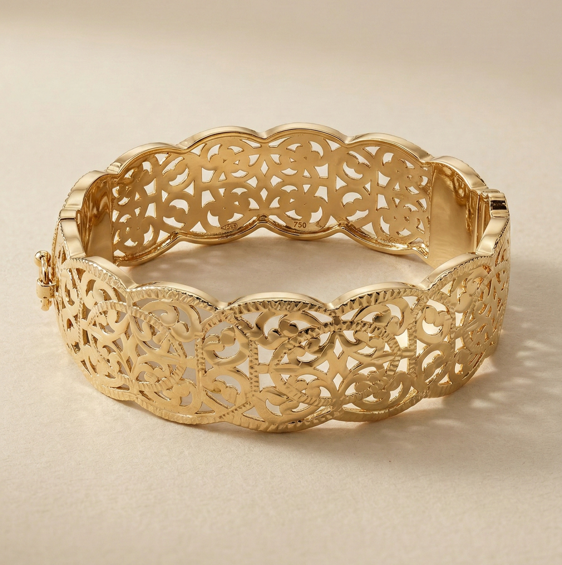 Bracelet en argent13 Bracelet en argent rincé en or – Image 1