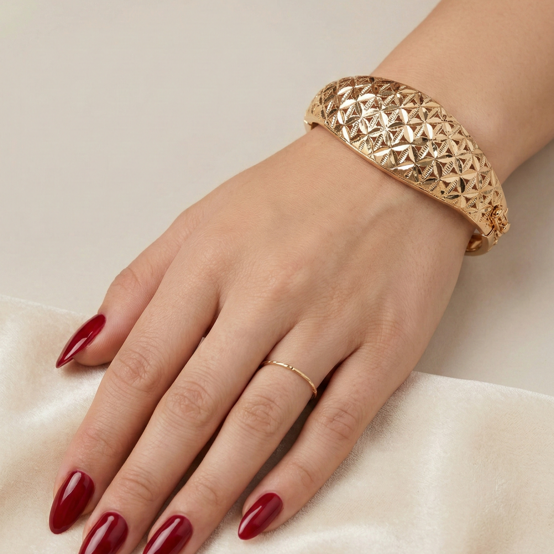 Bracelet en argent4 Bracelet en argent rincé en or – Image 1