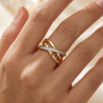 Bague en plaqué or CN de haute qualité – Image 2