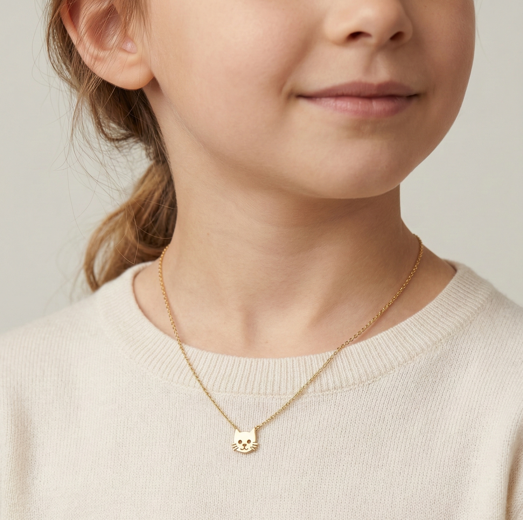Collier cn14 Collier en plaqué or CN Chat – Image 1