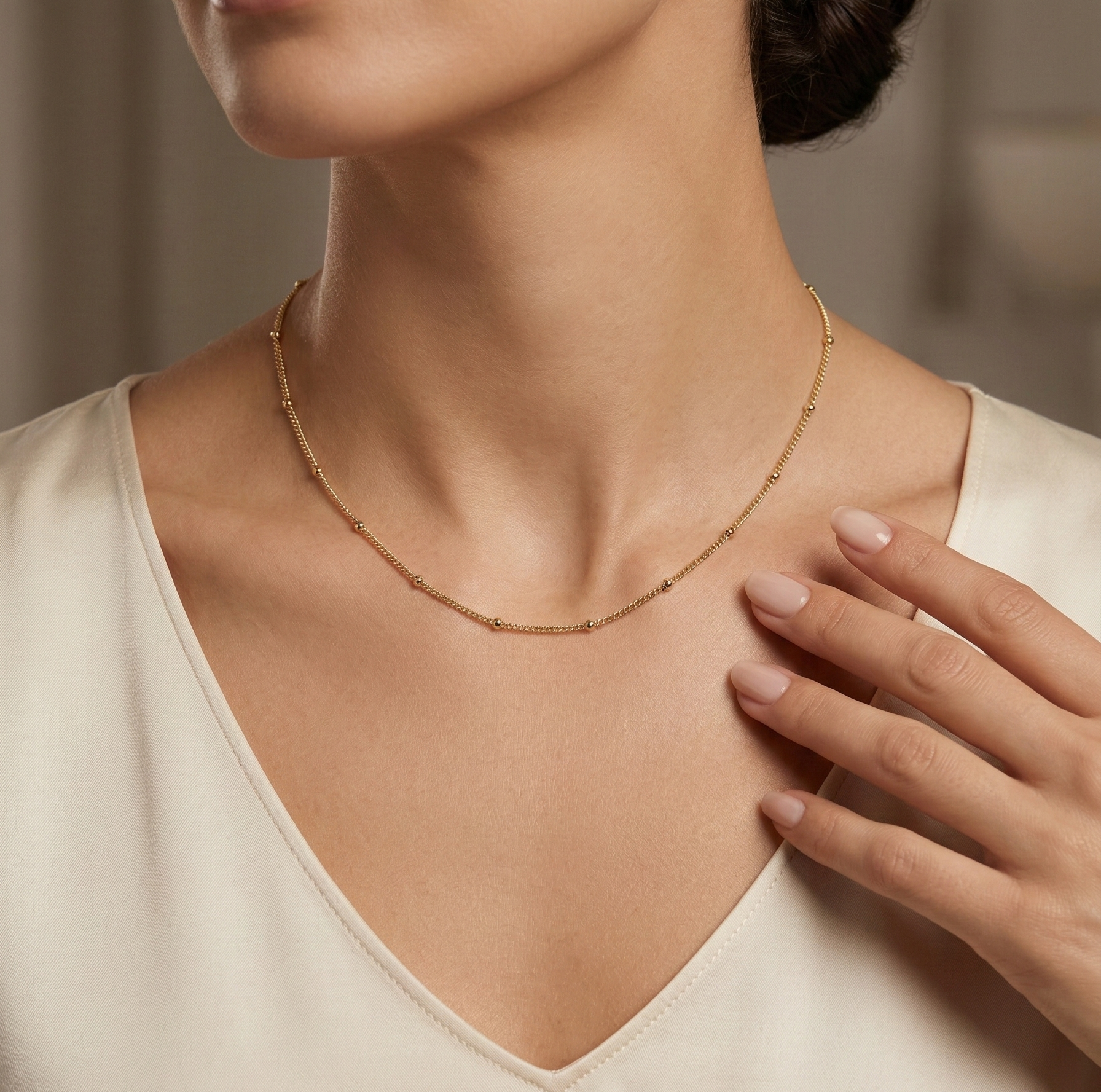 Collier cn19 Collier en plaqué or CN de haute qualité – Image 1