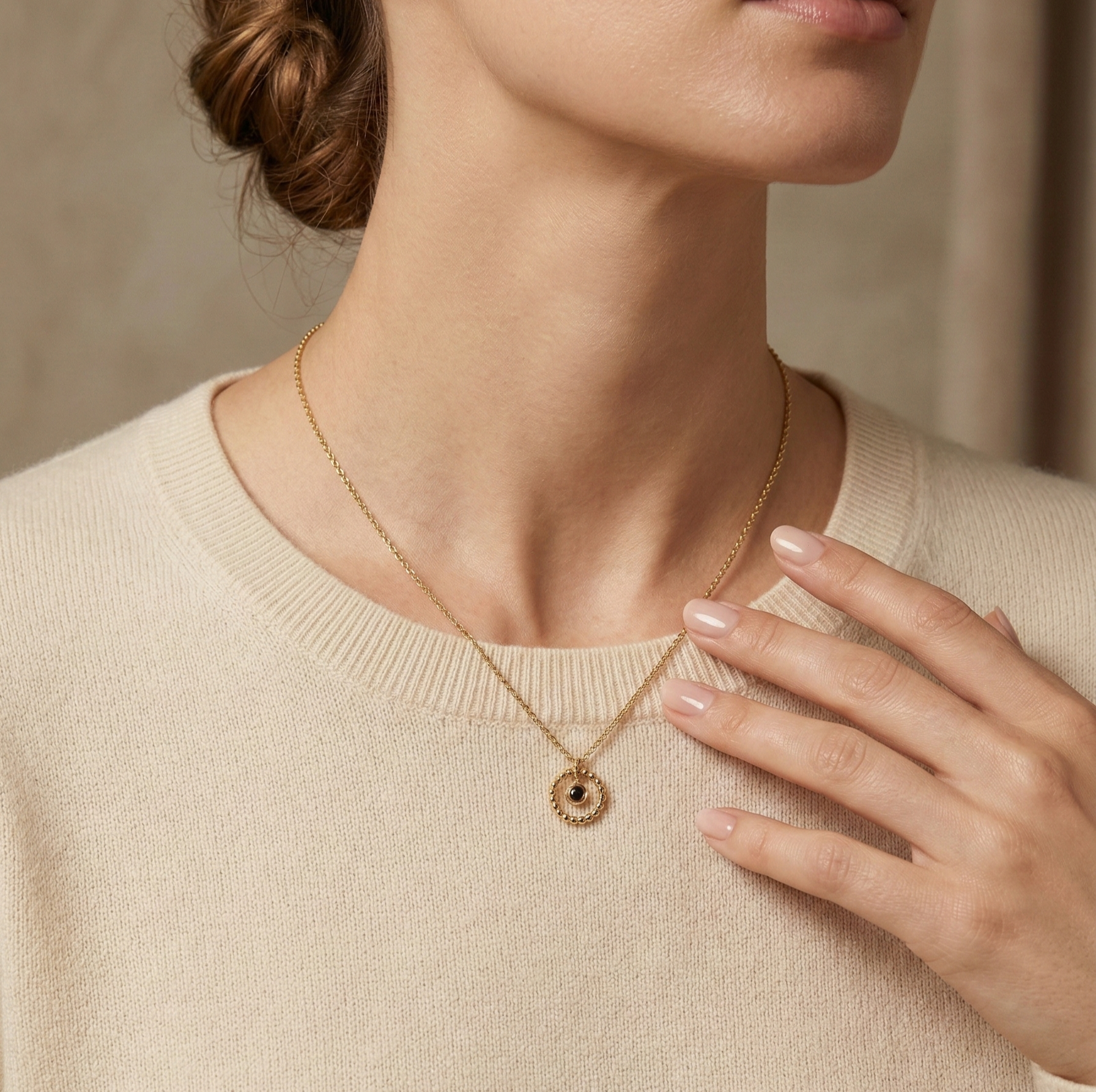 Collier cn6 Collier en plaqué or CN de haute qualité – Image 1
