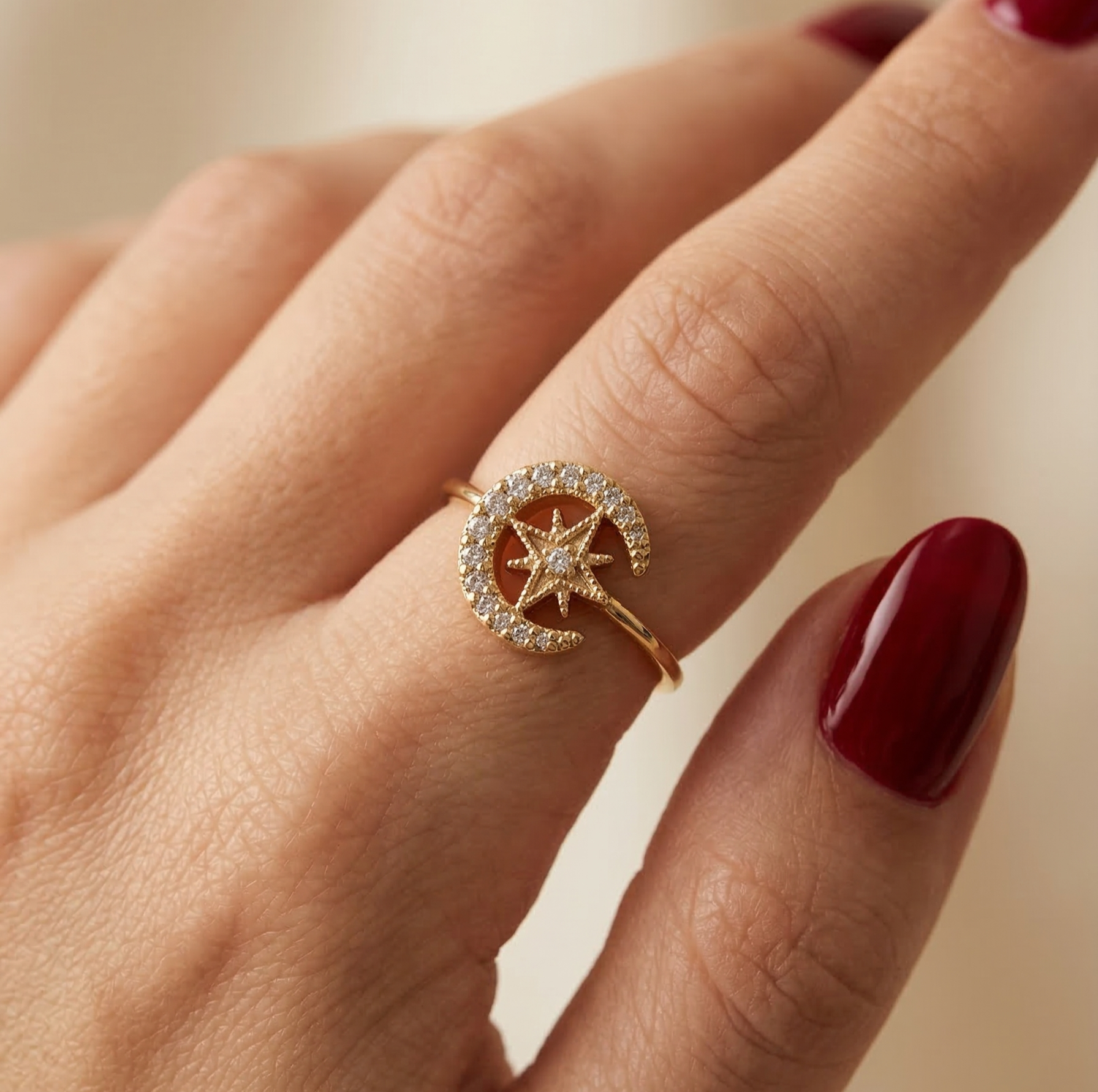 bague cn 14x Bague en plaqué or CN de haute qualité – Image 1