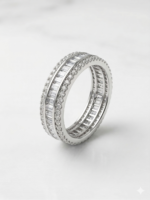 Bague en zircon plaqué argent