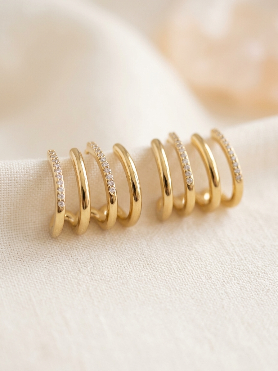 Boucles d'Oreilles en Acier Inoxydable Boucles d'Oreilles en Acier Inoxydable – Image 1