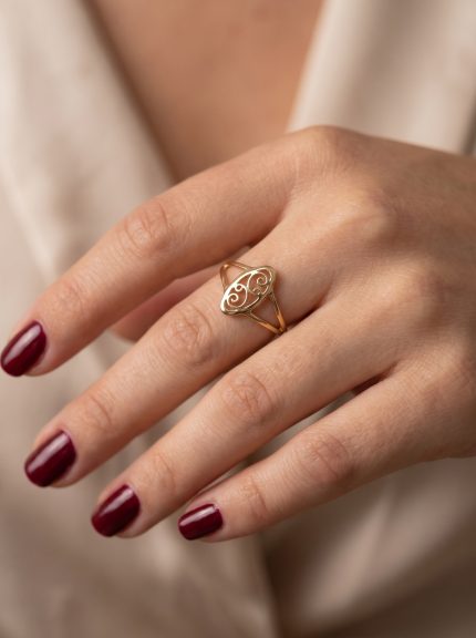 Bague en Plaqué Or CN de Haute Qualité